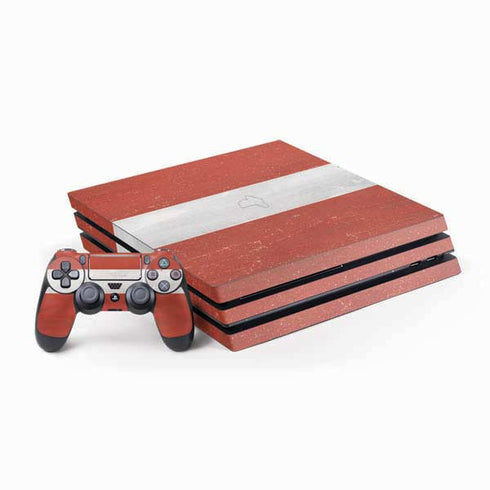 Latvia Flag Distressed PS4 Pro Bundle Skin